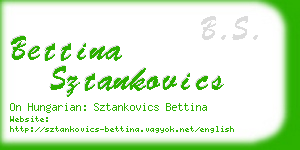 bettina sztankovics business card